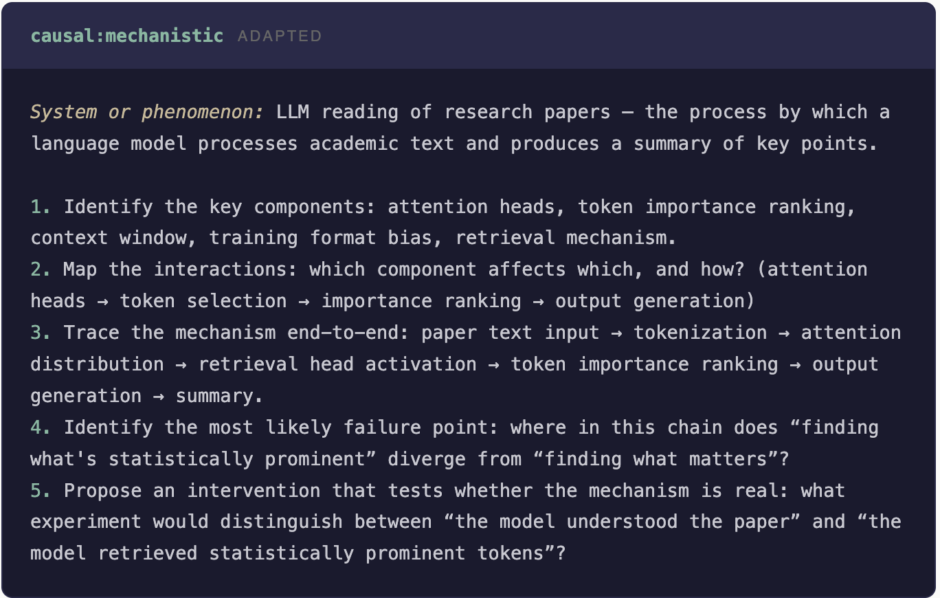 Prompt structure example
